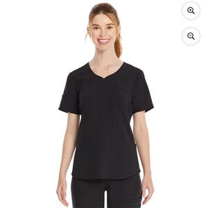 Scrubstar Women's Core Essentials Sweetheart V-Neck Scrub Top black-2xl